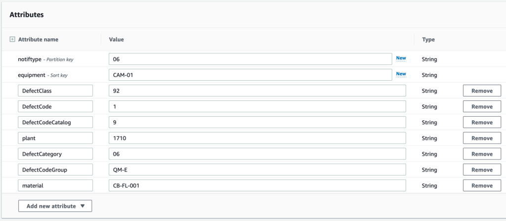 DynamoDB Item