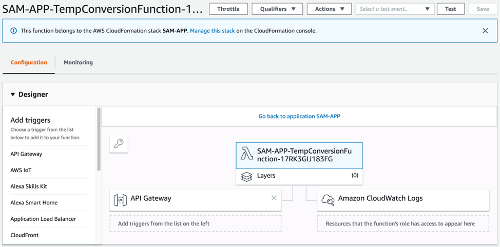 Lambda Console