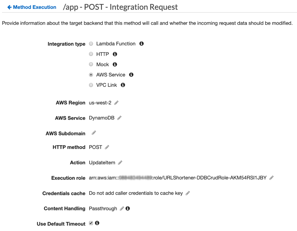 POST integration request