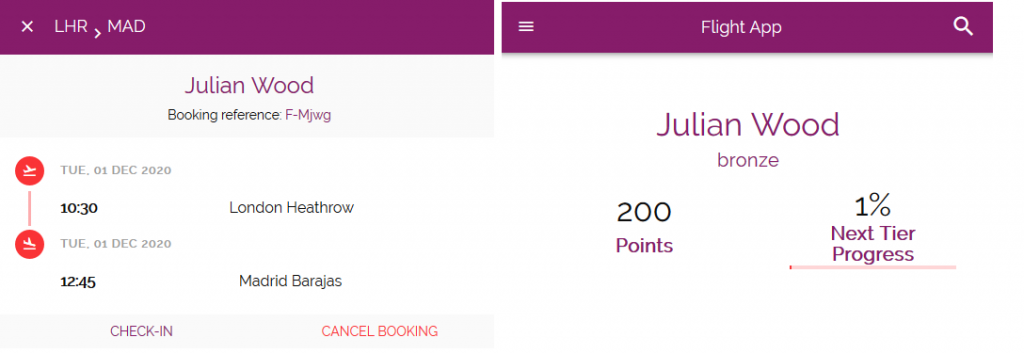 Flight confirmed