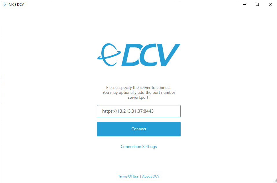NICE DCV client