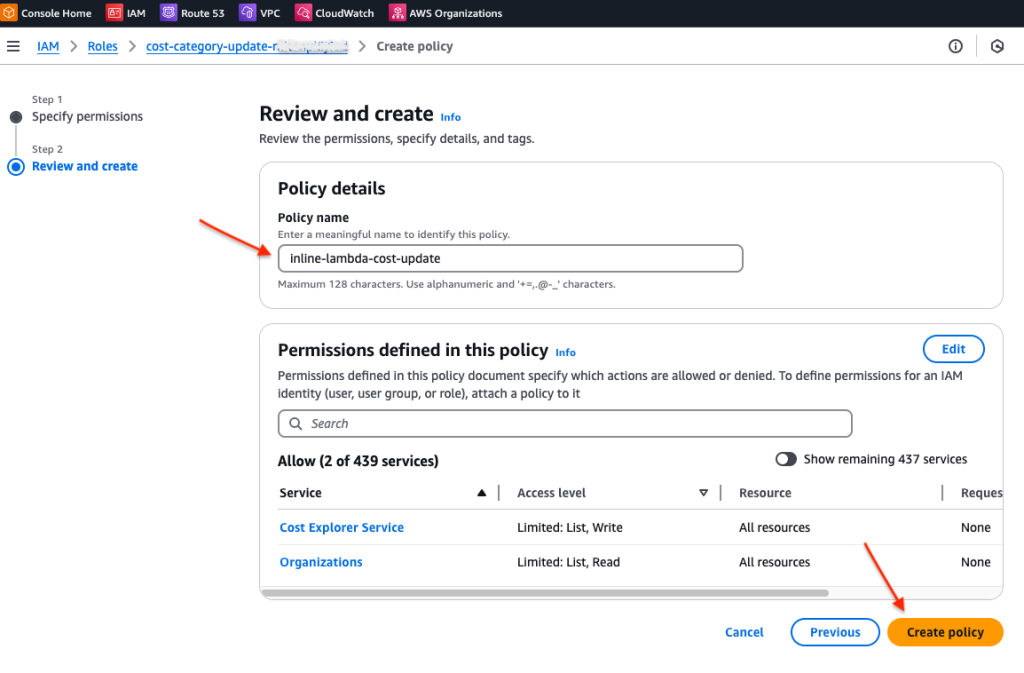 Create Policy