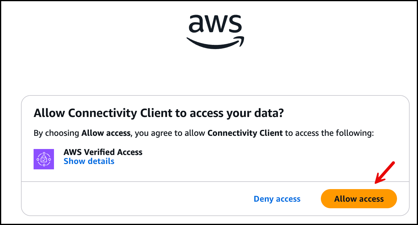 Figure 11: Allow Connectivity Client to access your data