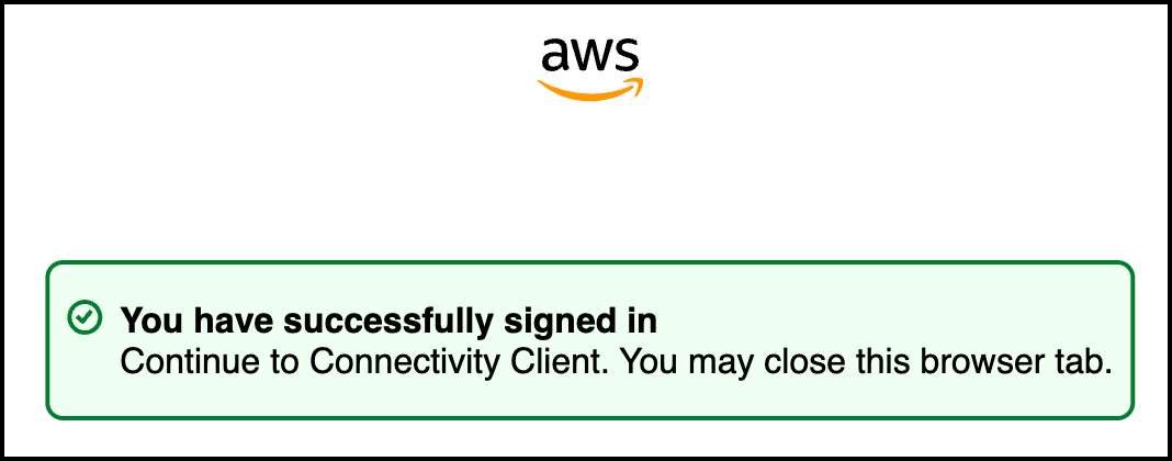 Figure 12: Connectivity Client once you have successfully signed in