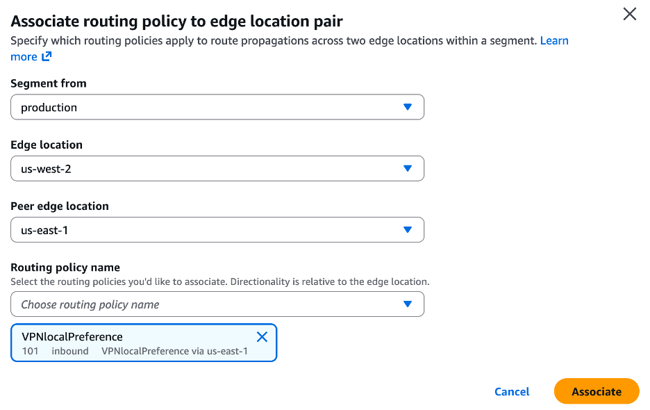 Figure 16: CNE-to-CNE Routing Policy