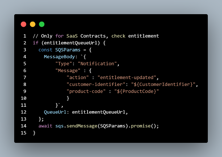 Checking entitlements for a customer and product