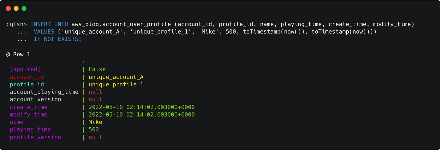 Figure 5: Terminal window showing the output of a conditional check failure