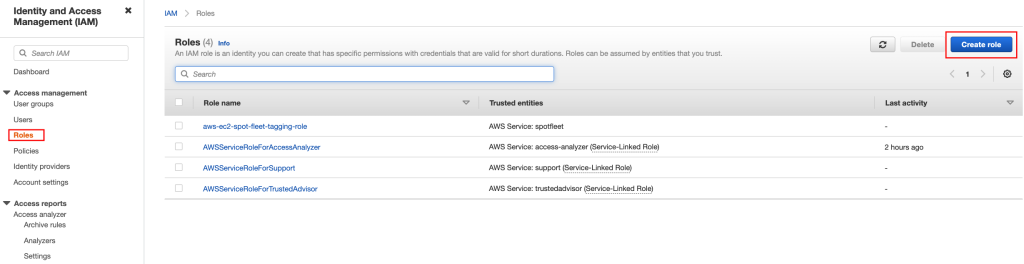 AWS IAM Create Role