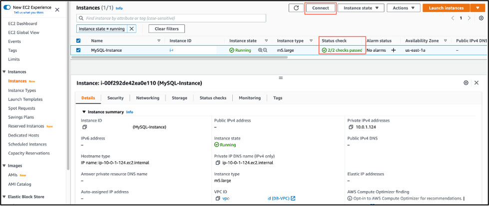 Figure 3: Connect to the source EC2 MySQL instance