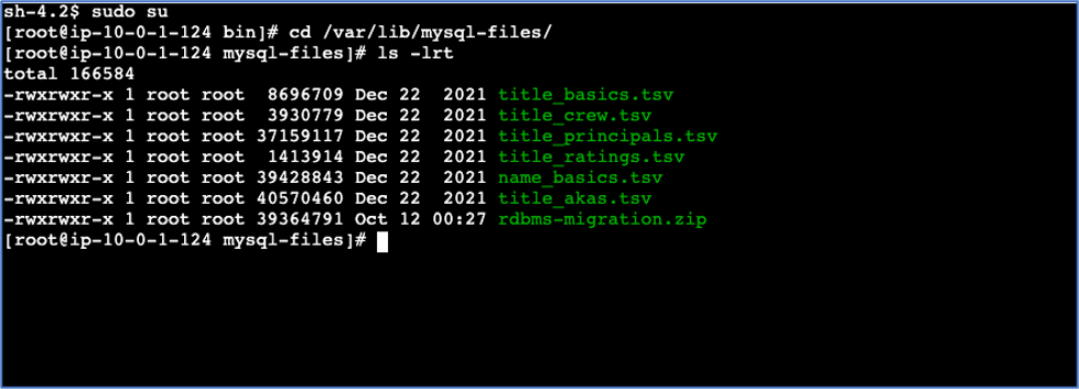 Figure 5: Files copied from the IMDb dataset