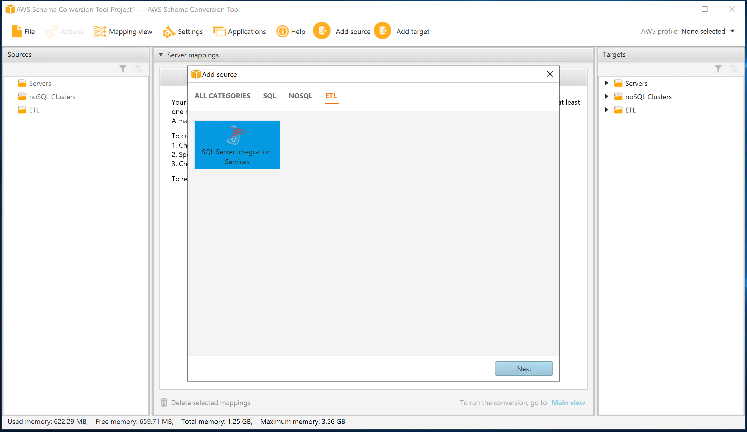 AWS SCT Add Source