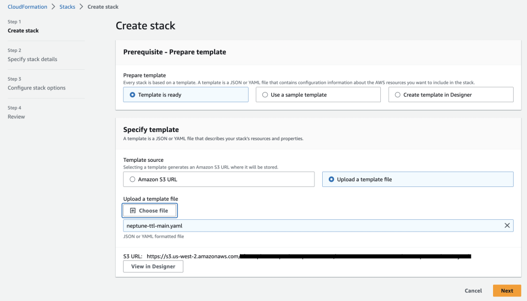 Cloudformation setup