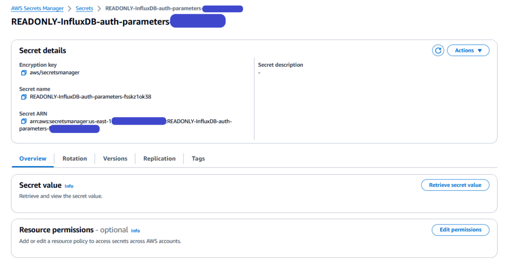 InfluxDB details