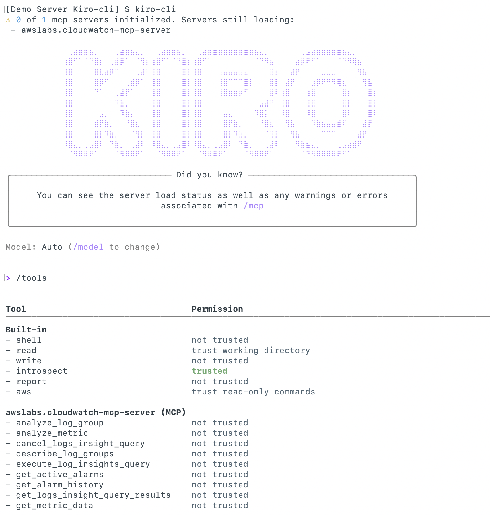 List of available tools