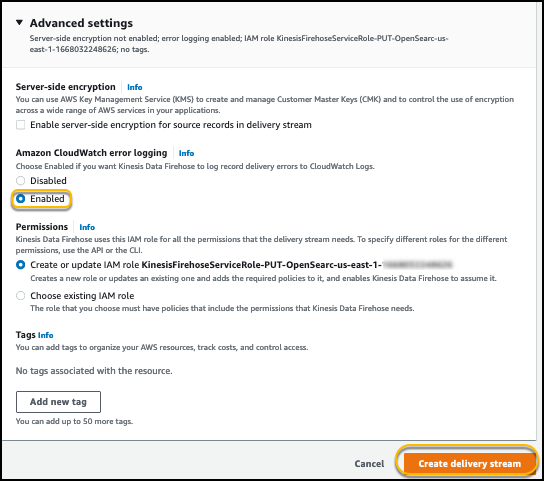 Kinesis Stream - Advance Setting