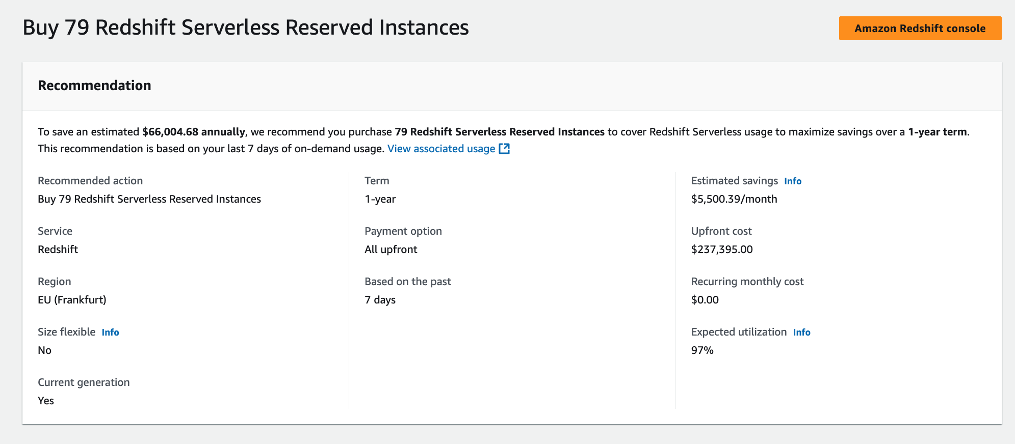 RS Serverless RPU instances