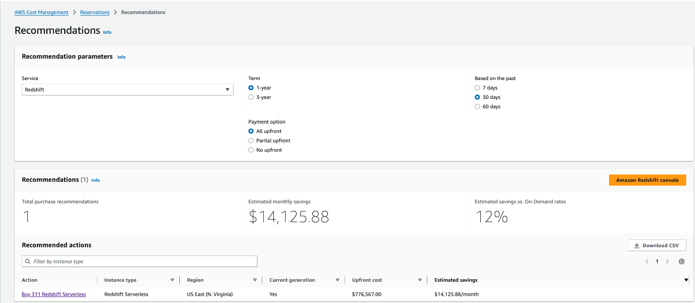 Recommendations Section