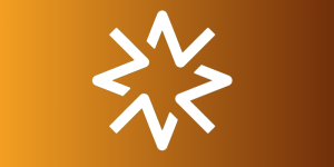 orange background with white star-like line drawing