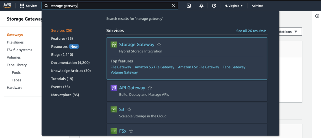 aws console