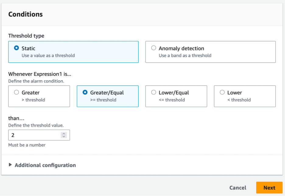 This is where you set conditions to be notified. 