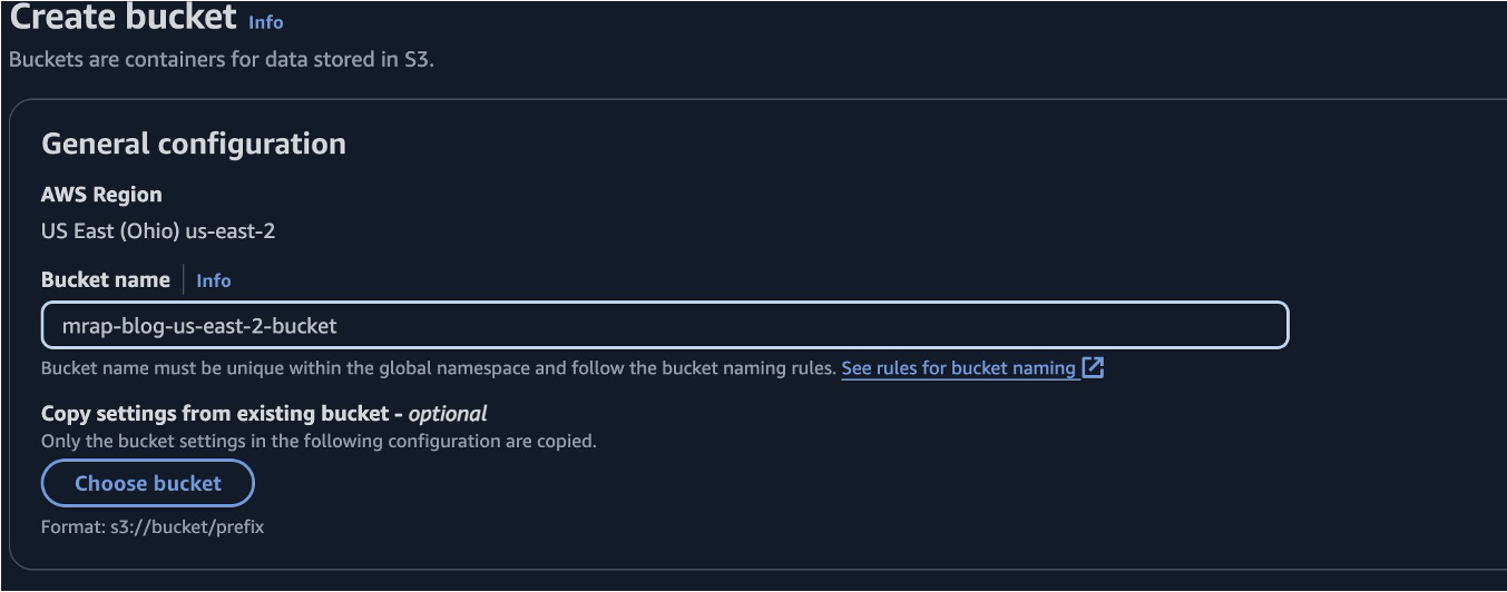 Create S3 Bucket in Different Region