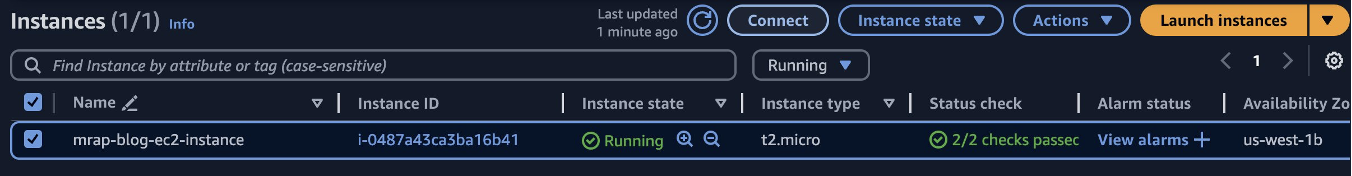 Choose IAM role previously created and Update IAM role