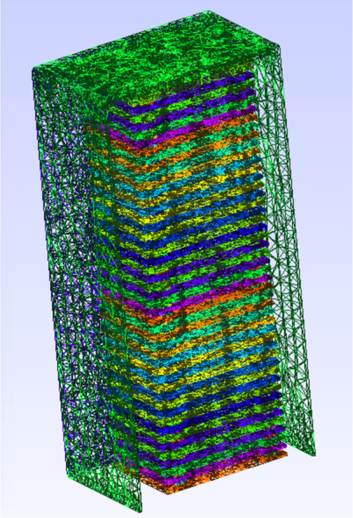Figure 3 Mesh generated by the python code written by the LLM with json inputs for control.