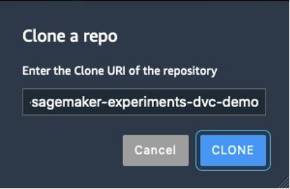 Clone a repo button