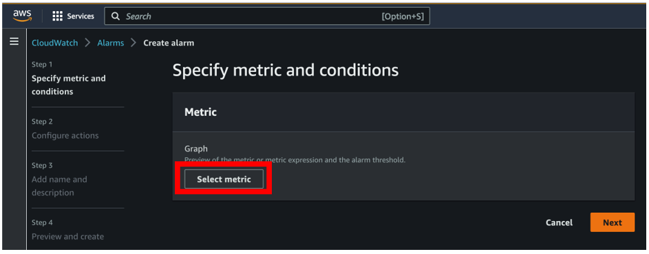 select metric