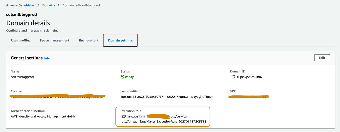 sagemaker studio domain