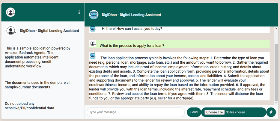 Conversation with Digital Lending Solution