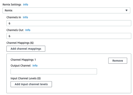 Within the audio stream, it shows where you can select the remix settings. 