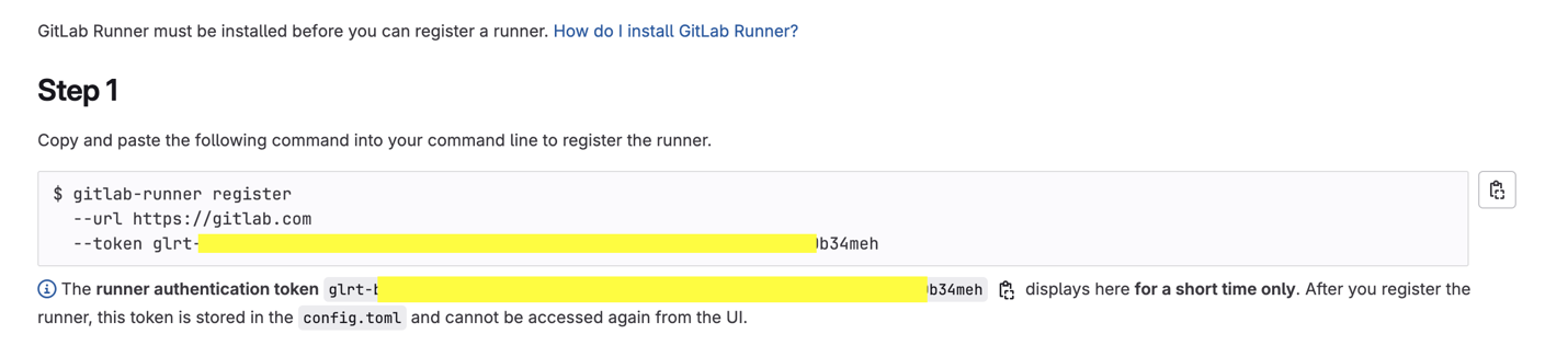 Figure 2: GitLab Token